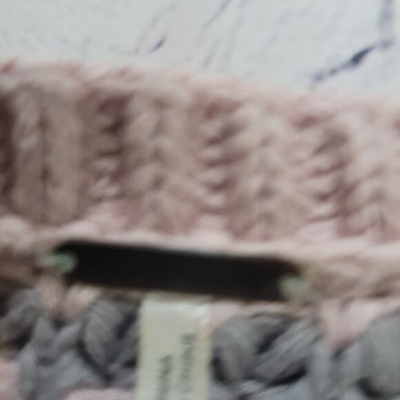 Free People Size XS At The Beach Sweater Pink Striped Chunky Pullover Casual - Picture 10 of 13